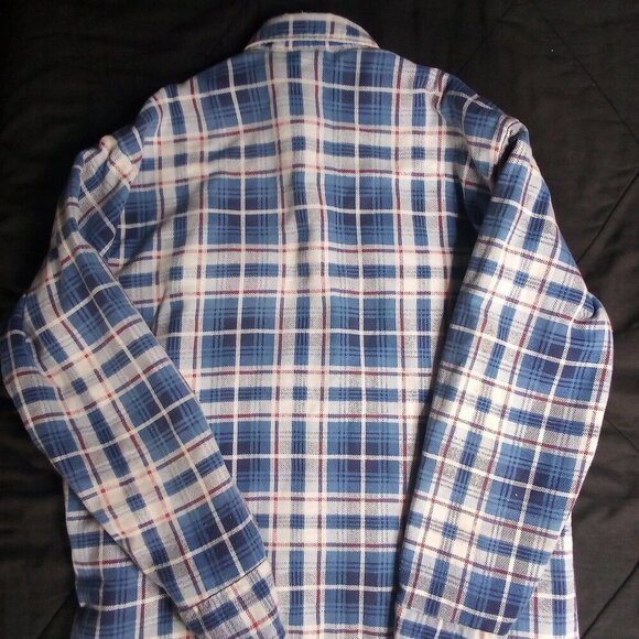 Vintage Sears Themal Lined Flannel Shirt Shacket Jacket - Picture 4 of 5